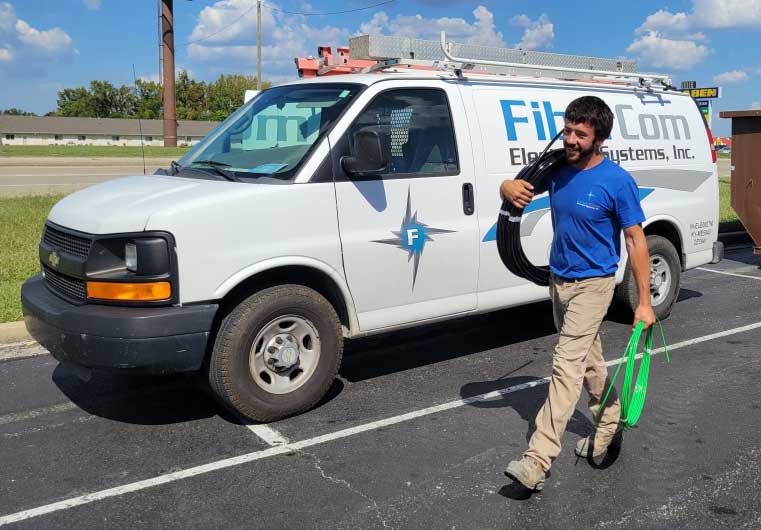 FiberCom Electrician and Van